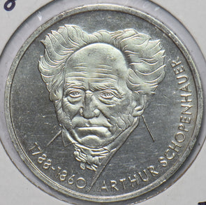 Germany 1988 D 10 Mark Eagle animal Arthur Schopenhauer's 200th birthday 195153