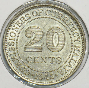 Malaya 1945 20 Cents 0 240807 combine shipping