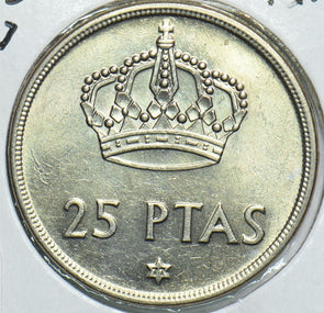 Spain 1975 25 Pesetas 77 198424 combine shipping