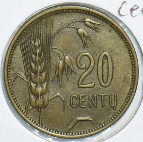Lithuania 1925 20 Centu Horse 298991 combine shipping