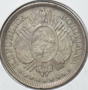 Bolivia 1892 50 Centavos Eagle animal Alpaka 295413 combine shipping