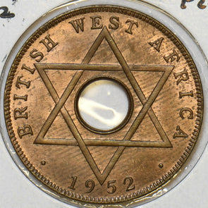 British West Africa 1952 H 1/2 Penny 240461 combine shipping