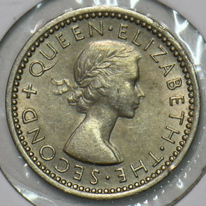 New Zealand 1955 3 Pence 152405 combine shipping