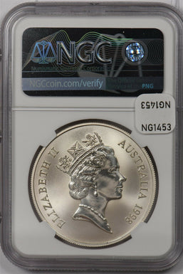 Australia 1998 C Dollar silver NGC MS 69 Kangaroo NG1453 combine shipping