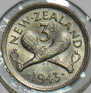 New Zealand 1943 3 Pence 196450 combine shipping