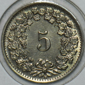 Switzerland 1944 5 Rappen UNC 196356 combine shipping