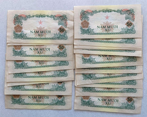 South Vietnam 1968 Central committee of liberation 50 Xu 19 pieces BL0109 combin