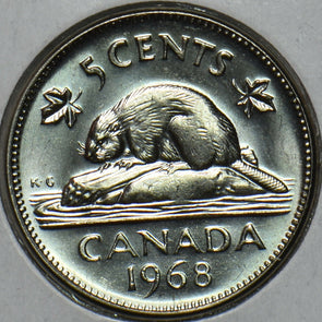 Canada 1968 5 Cents Beaver animal Choice BU 152229 combine shipping
