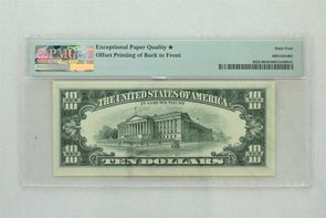 Offset printing Error Federal Reserve Note 1977 $10 PMG Choice UNC 64EPQ fr#20