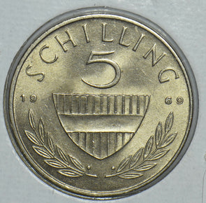 Austria 1969 Man Riding Horse 5 Schilling 191584 combine shipping