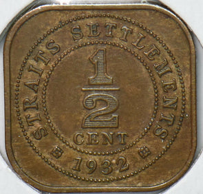 Straits Settlements 1932 1/2 Cents  291013 combine shipping