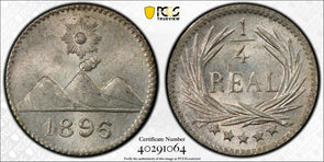 Guatemala 1896 1/4 Real PCGS MS66+ PC1079 combine shipping