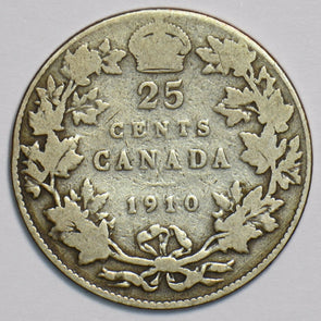 Canada 1910 25 Cents 153274 combine shipping