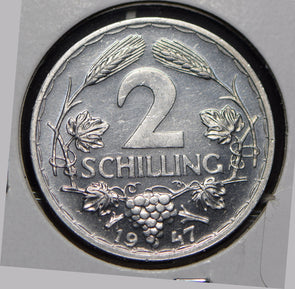 Austria 1947 2 Schilling Eagle animal  292090 combine shipping