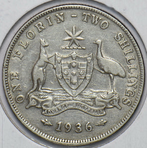 Australia 1936 Florin Kangaroo animal Emu 193752 combine shipping