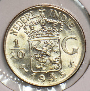 Netherlands East Indies 1945 S 1/10 Gulden 199171 combine shipping