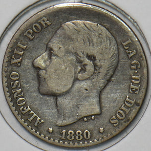 Spain 1880 50 Centimos 297157 combine shipping