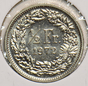 Switzerland 1972 1/2 Franc 199053 combine shipping