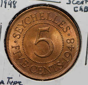 Seychelles 1948 5 Cents  191082 combine shipping