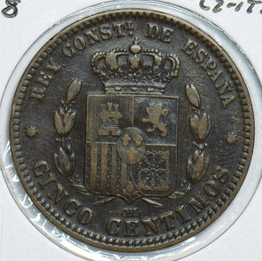 Spain 1878 5 Centimos 241034 combine shipping