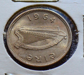 Ireland Rep Blue Hare Km 12.a 1964 3 Pence UNC I0007 combine shipping