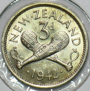 New Zealand 1942 3 Pence 297558 combine shipping