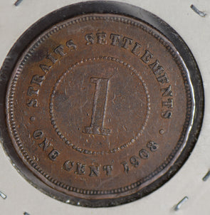 Straits Settlements 1908 Cent  S0243 combine shipping