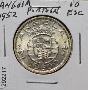 Angola 1952 Portugal 10 Escudos Elephant animal Horse  292217 combine shipping