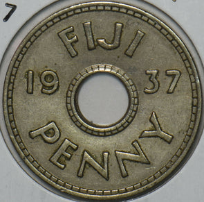 Fiji 1937 Penny 152322 combine shipping