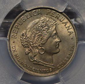 Peru 1940 10 Centavos PCGS MS64 PC0705 combine shipping