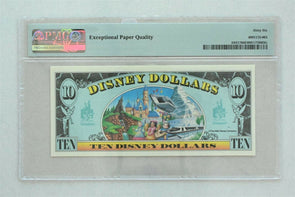 Disney Dollar 1990 $10 PMG Gem UNC 66EPQ DIS17. Minnie. View of Disneyland PM02