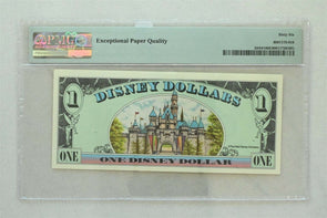 Disney Dollar 1996 Dollar PMG Gem UNC 66EPQ DIS41. Mickey. Sleeping Beauty's Ca