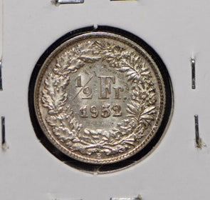 Switzerland 1952 1/2 Franc  191735 combine shipping