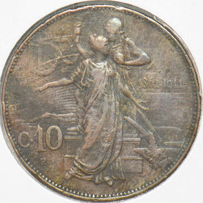 Italy 1911 10 Centesimi Vittorio Emanvele III 292949 combine shipping