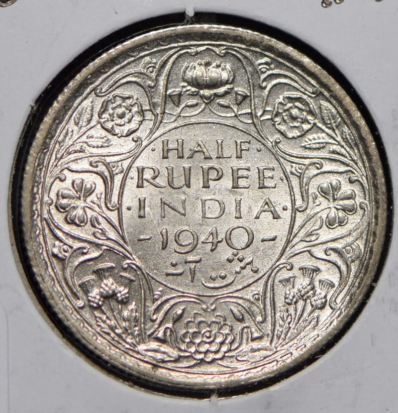 British India 1940 1/2 Rupee  150160 combine shipping