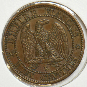 France 1862 K 2 Centimes Eagle animal 298089 combine shipping