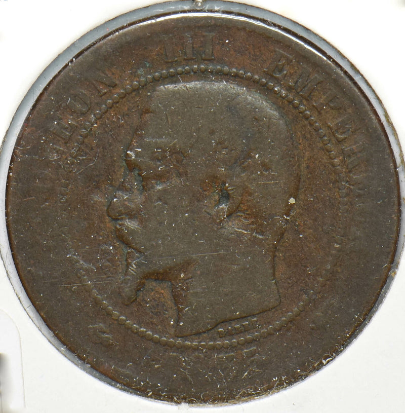 France 1855 10 Centimes Eagle animal Napoleon III 902109 combine shipping