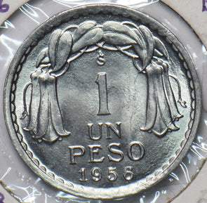 Chile 1956 S Peso BU Y 52 294897 combine shipping