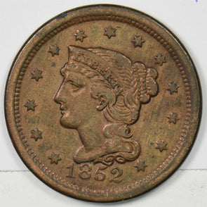 1852 Braided Hair Large Cent XF U0456