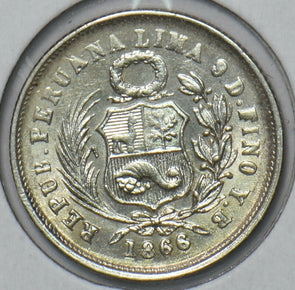 Peru 1866 Dinero 295730 combine shipping