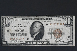 US 1928 B $10 FINE ++ National Currency NEW YORK Type 2 RN0057 combine shipping