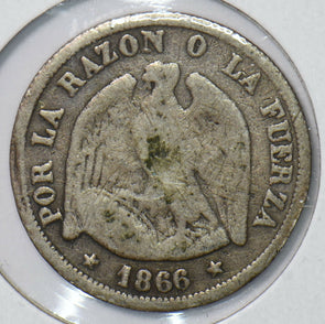 Chile 1866 20 Centavos Condor animal  291240 combine shipping