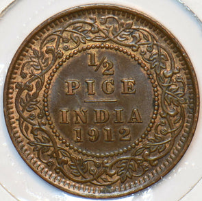 British India 1912 1/2 Pice 151304 combine shipping