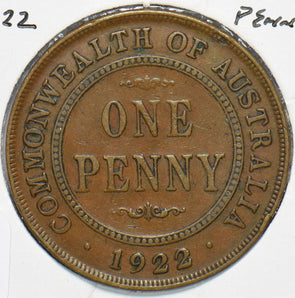 Australia 1922 Penny 192573 combine shipping