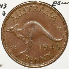 Australia 1943 Georgivs VI Penny Kangaroo animal 292860 combine shipping