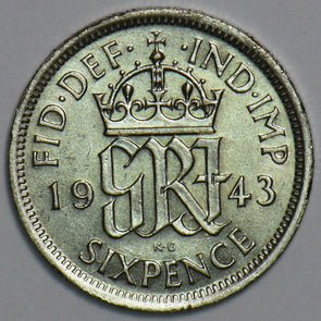 Great Britain 1943 6 Pence/Sixpence 153152 combine shipping