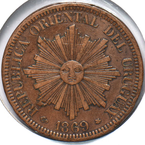 Uruguay 1869 4 Centesimos 294416 combine shipping