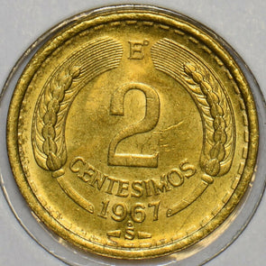 Chile 1967 2 Centesimos Condor animal 196878 combine shipping