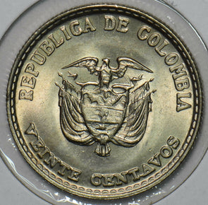 Colombia 1965 20 Centavos Eagle animal 196108 combine shipping