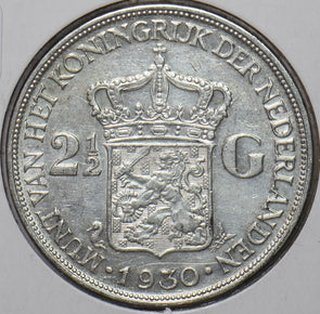 Netherlands 1930 2 1/2 Gulden 295894 combine shipping